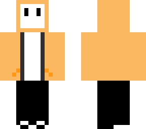 white man with orange clothes