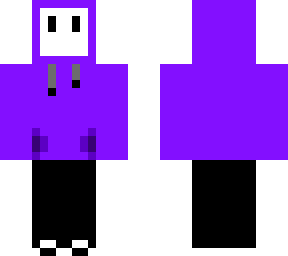 white man with purple clothes