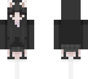 black haired catgirl