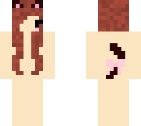 brown hair cat girl base