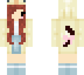 brown hair cat girl duck outfit