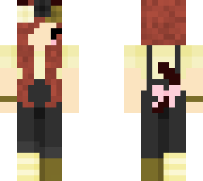 brown hair cat girl hufflepuff outfit