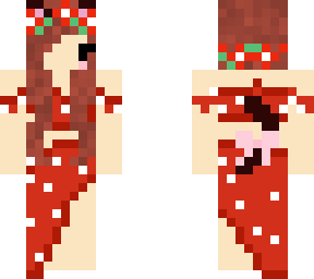 brown hair cat girl mushroom dress