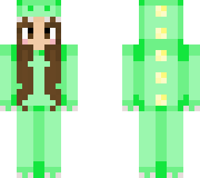 brunette green and yellow dinosaur onesie
