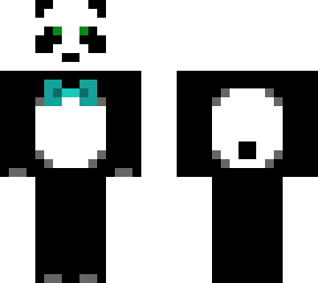 classic cute panda with bow tie