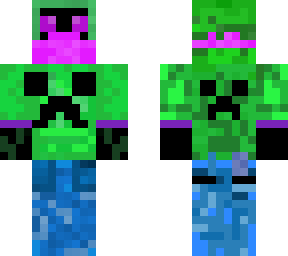 enderman wearing creeper sweatshirt