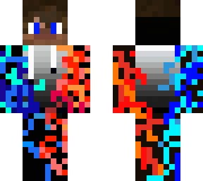 fire and water steve with bigger eyes