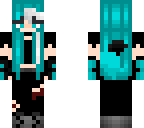 full wolf girl cyan