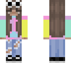 girl ~ ripped jeans ~ pastel hoodie ~ clout goggles