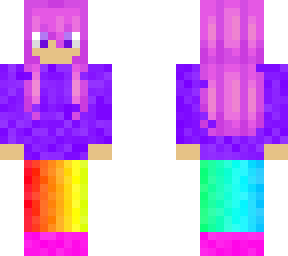 girl with rainbow pants