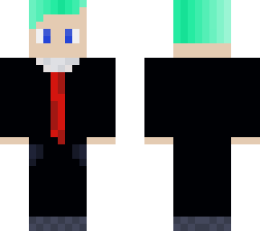 green haired worker