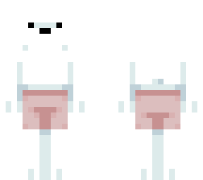 ice bear wearing pink pants
