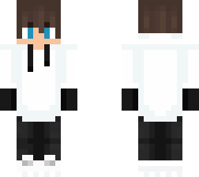 me in a white hoodie