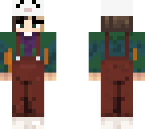 me w/ bunny hat and overalls