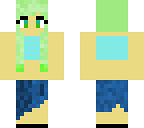 minecraft girl on the beach