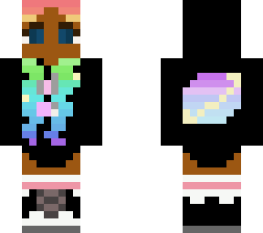 rainbow haired black girl