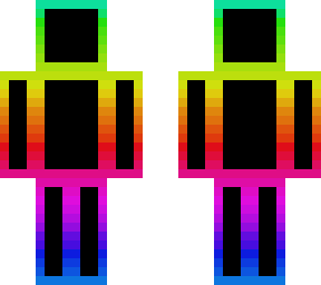 rainbow outline with black backround