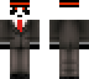 suit panda with hat