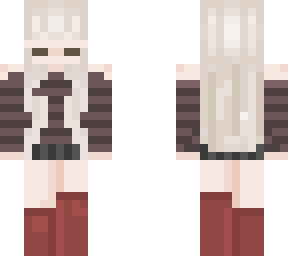 white hair casual girl