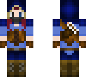 archer in a blue hood