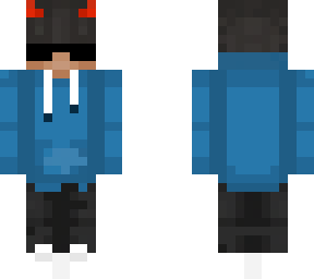 blue intel (edited) with horns and glasses