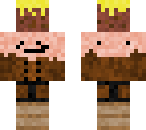 boy with grass block