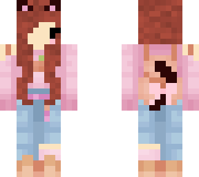 brown hair cat girl peaches outfit