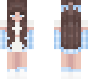 cardigan with bows in hair and earrings