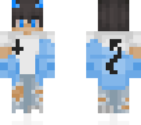 cool blue low-cut jacket