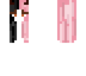 devil hair half pink half black
