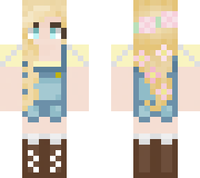famer girl with flower crown