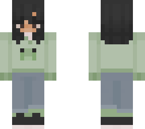 green frog girl