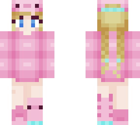 my skin with starry axolotl's merch <3