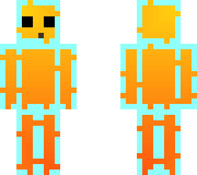 orange slime with blue outline
