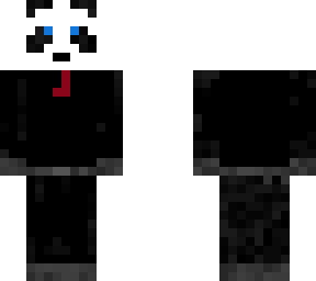 panda with black suit