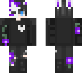 purple boi with half bunny mask
