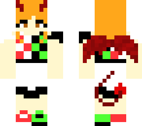 redhead demon girl in ranboo inspired outfit