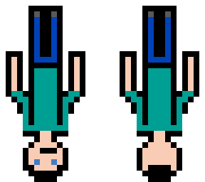 upsidedown steve stickman