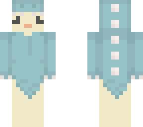 ~chicken with a light cyan aesthetic dino costume~