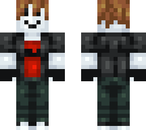 bacon hair with gloves and red shirt