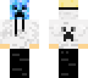 blond boy/man with creeper mak and hoodie