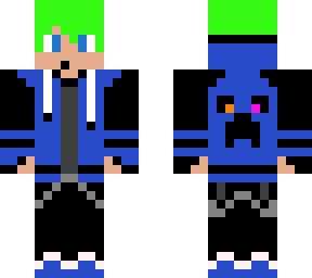 blue boy +green hairs