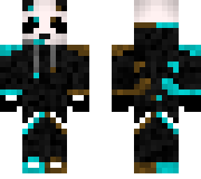 blue brown gamer panda