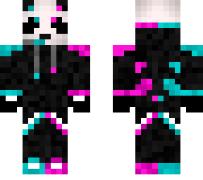 blue pink gamer panda