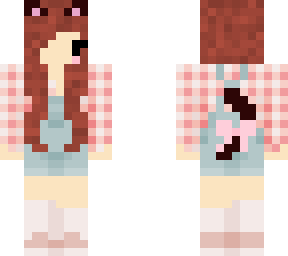 brown hair cat girl overalls v5