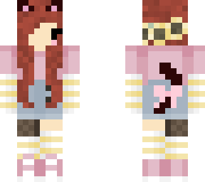 brown hair cat girl pink outfit with sunflowers