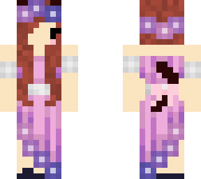 brown hair cat girl purple dress v2