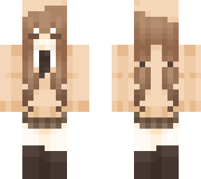 brown hair girl uniform