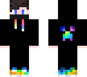 cool rainbow gamer boy