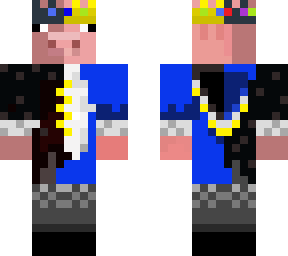 corrupted technoblade blue and black suit